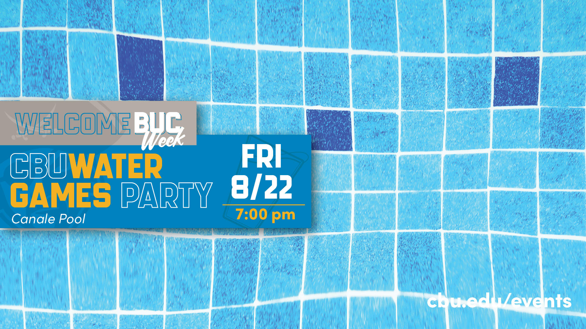 Water Games graphic with date August 22